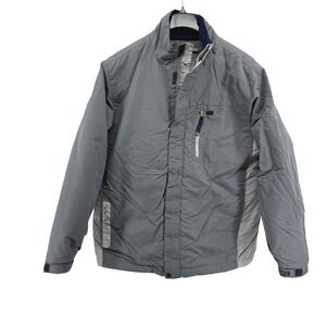 Vtg. 90's Nautica Jeans Company Gray Full Zip/Button Jacket Pre-Owned Mens Large